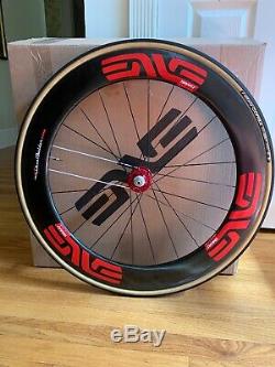 ENVE CARBON FIBER CLINCHER RACE WHEELS WithSES 6.7 Red Chris King Hubs RIM BRAKE