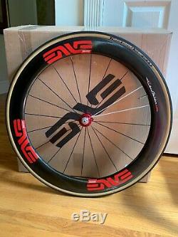 ENVE CARBON FIBER CLINCHER RACE WHEELS WithSES 6.7 Red Chris King Hubs RIM BRAKE