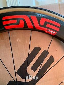 ENVE CARBON FIBER CLINCHER RACE WHEELS WithSES 6.7 Red Chris King Hubs RIM BRAKE