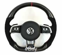 EZT Carbon Fiber-Alcantara Steering Wheel (VW MK7)