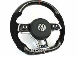 EZT Carbon Fiber-Alcantara Steering Wheel (VW MK7)