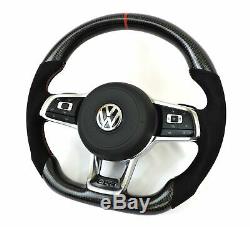 EZT Carbon Fiber-Alcantara Steering Wheel (VW MK7)