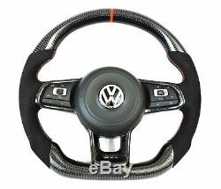 EZT Carbon Fiber-Alcantara Steering Wheel (VW MK7)