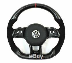 EZT Carbon Fiber-Alcantara Steering Wheel (VW MK7)