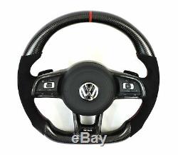 EZT Carbon Fiber-Alcantara Steering Wheel (VW MK7)