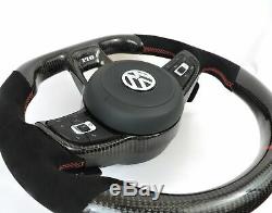 EZT Carbon Fiber-Alcantara Steering Wheel (VW MK7)