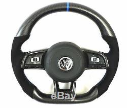 EZT Carbon Fiber-Alcantara Steering Wheel (VW MK7)