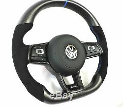 EZT Carbon Fiber-Alcantara Steering Wheel (VW MK7)