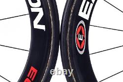 Easton EC90 TT 11 Speed Carbon Tubular Wheelset 700c QR Rim Road Bike Triathlon