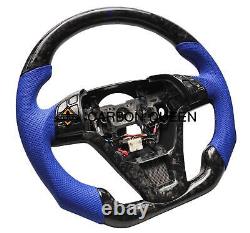 FORGED CARBON FIBER STEERING WHEEL FOR HONDA CRV 06-10 YEARS WithBUTTONS/BLUE