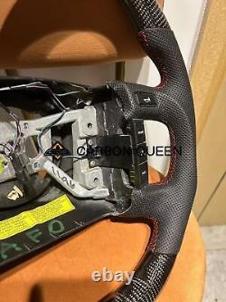 FORGED CARBON FIBER Steering Wheel FOR FORD F150 F250 XLT 92-96 WHITE RING