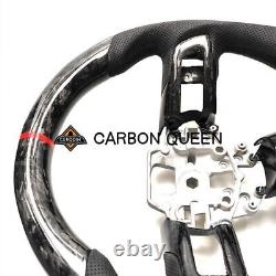 FORGED CARBON FIBER Steering Wheel FOR FORD MUSTANG GT RED STRIPE 2015-22 years