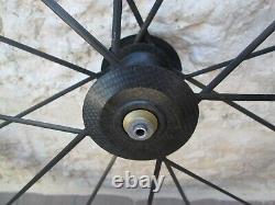 FOR REPAIR Lightweight Meilenstein 16Spoke FRONT Tubular Carbon Wheel 497g 53mm