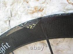 FOR REPAIR Lightweight Meilenstein 16Spoke FRONT Tubular Carbon Wheel 497g 53mm