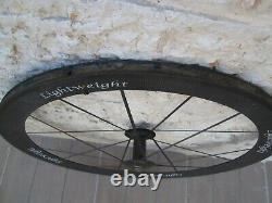 FOR REPAIR Lightweight Meilenstein 16Spoke FRONT Tubular Carbon Wheel 497g 53mm