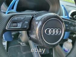 Fit Audi S-Line Carbon Fiber Steering Wheel Cover A3 A4 A5 TT TTS TTRS R8