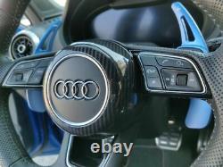 Fit Audi S-Line Carbon Fiber Steering Wheel Cover A3 A4 A5 TT TTS TTRS R8