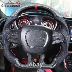 Fit Dodge Charger Hellcat Jeep Grand Cherokee SRT Carbon Fiber Steering Wheel