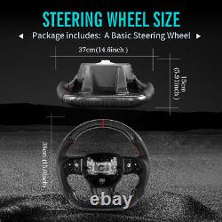 Fit Dodge Charger Hellcat Jeep Grand Cherokee SRT Carbon Fiber Steering Wheel