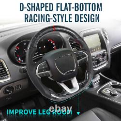Fit Dodge Charger Hellcat Jeep Grand Cherokee SRT Carbon Fiber Steering Wheel