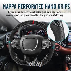 Fit Dodge Charger Hellcat Jeep Grand Cherokee SRT Carbon Fiber Steering Wheel