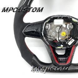 Fit For Volkswagen MK8 Golf 8 R GTI GTE 2020-2021 Carbon Fiber Steering Wheel