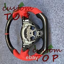 Fit for Nissan 370Z Z34 QX70 FX50 2009-2020 Real Red carbon fiber Steering Wheel