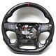 Fits14-18 GM SIERRA denali Carbon Fiber Leather Flat Bottom Steering Wheel