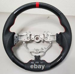 Fits2013-2020 Lexus IS250 IS350 Hydro Dip Carbon Fiber Red Ring Steering Wheel