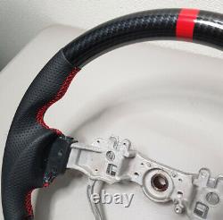 Fits2013-2020 Lexus IS250 IS350 Hydro Dip Carbon Fiber Red Ring Steering Wheel