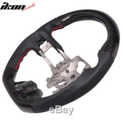 Fits 15-17 Ford Mustang CF With Real Leather Steering Wheel Black