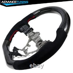 Fits 15-21 Subaru WRX & STI Steering Wheel CF & Alcantara & Red Stitching