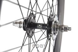 Fixed Gear 700C Track Bike Carbon Wheels 88mm Carbon Wheelset Clincher 17 Teeth