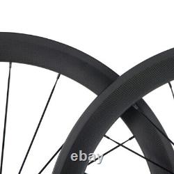 Fixed Gear bike Carbon Wheels 50mm Clincher Front +Rear Track Bike Wheelset