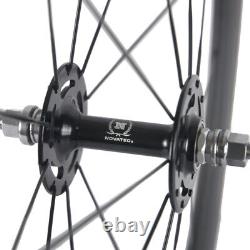 Fixed Gear bike Carbon Wheels 50mm Clincher Front +Rear Track Bike Wheelset