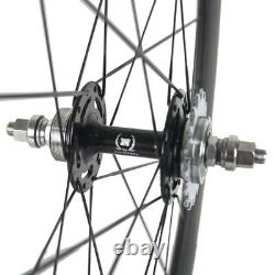 Fixed Gear bike Carbon Wheels 50mm Clincher Front +Rear Track Bike Wheelset