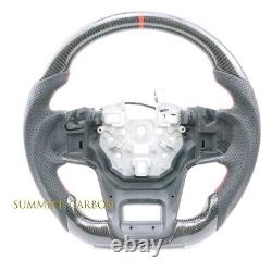 Flat Buttom Carbon Fiber Heated Steering Wheel Fit Ford Bronco 2021+