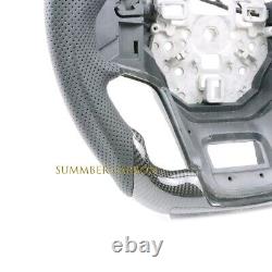 Flat Buttom Carbon Fiber Heated Steering Wheel Fit Ford Bronco 2021+