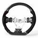 Flat Steering Wheel Carbon Genuine Suede Fits For Subaru Impreza Forester Legacy