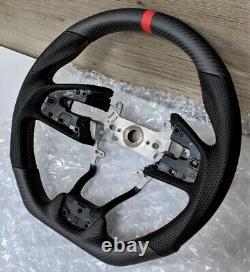 For 16-21 Honda Civic Gen 10th Real Carbon Fiber Steering Wheel Type-R MATTE RED