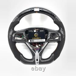 For 2014-2019 Maserati Ghibli M157 Quattroporte LED Carbon Fiber Steering Wheel