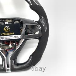 For 2014-2019 Maserati Ghibli M157 Quattroporte LED Carbon Fiber Steering Wheel
