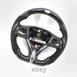 For 2014-2019 Maserati Ghibli M157 Quattroporte LED Carbon Fiber Steering Wheel