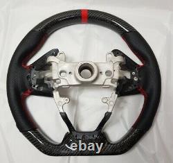 For 2016-2021 Honda Civic Gen 10th Real Carbon Fiber Steering Wheel Type-R RED