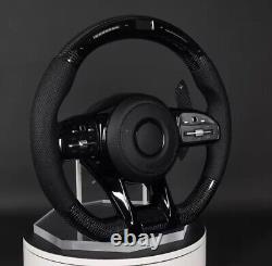 For AMG G Class Carbon Fiber+LED G350 G55 G63 W205 W222 W204 Steering Wheel