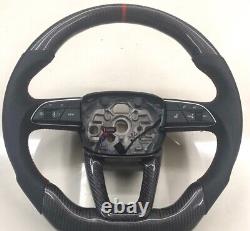 For Audi RSQ8 RSQ3 RS3 RS4 RS5 Q5 Q7Real Carbon Fiber Steering wheel Frame+Cover