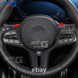 For BMW 3 4 5 Series Z4 M3 M4 G20 G22 G82 Carbon Fiber Steering Wheel Trim Cover