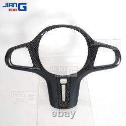 For BMW 3 4 5 Series Z4 M3 M4 G20 G22 G82 Carbon Fiber Steering Wheel Trim Cover