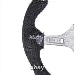 For BMW M1 M2 M3 M4 F80 F82 F30 Carbon Fiber Flat Perforated Led Steering Wheel