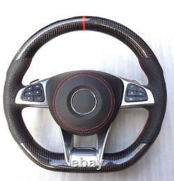 For Benz CLA C E GLC GLE CLASS W117 W205 W213 X253 Carbon Fiber Steering Wheel